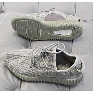 Adidas Yeezy Boost 350 Moonrock Gray Athletic Lace Up Sneakers Mens Shoes 7.5